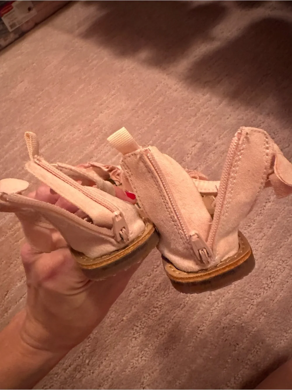 GAP Light Pink Ruffle Strap Girls Sandals